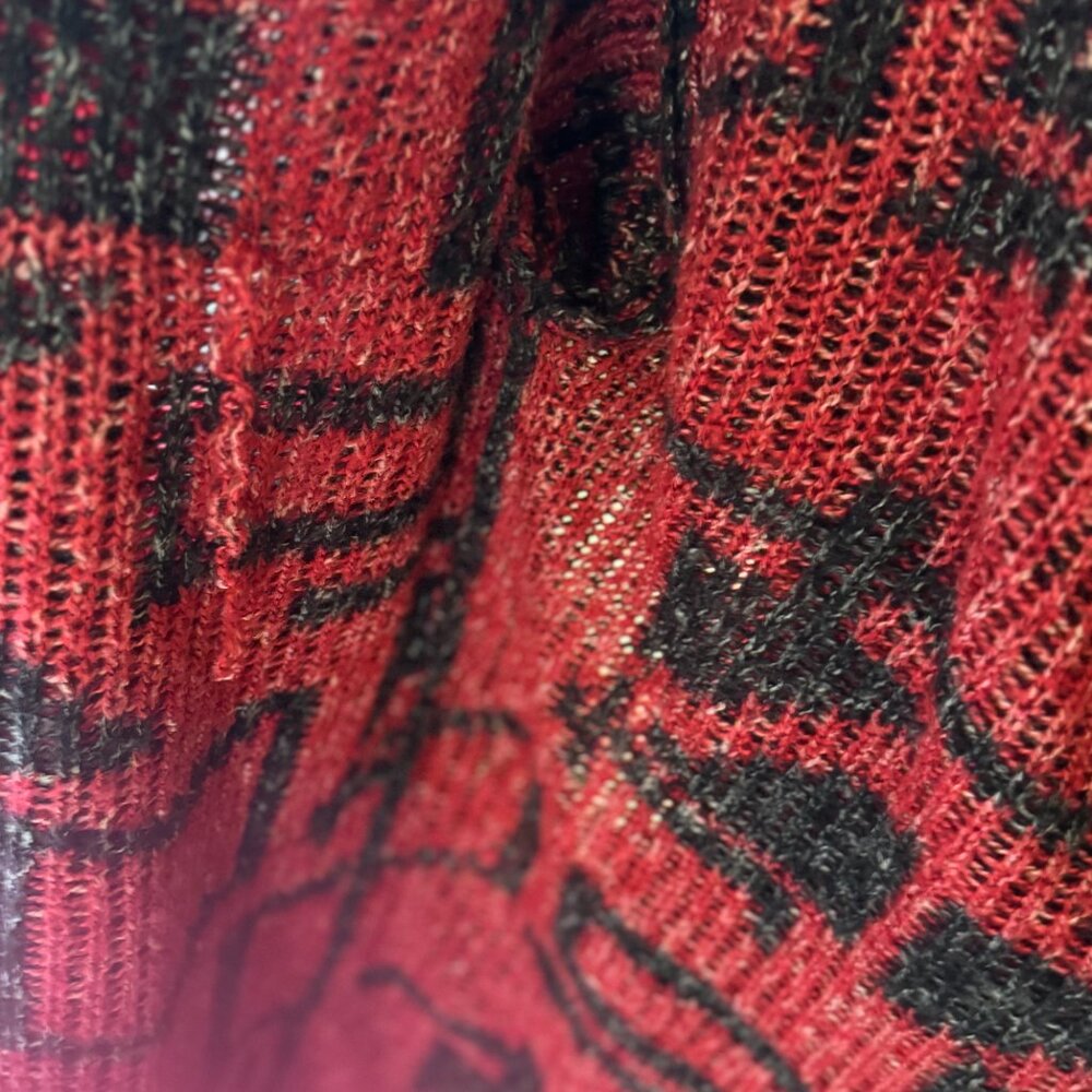 Moon Collection of Los Angeles CA Native Print Knee Length Sweater w/hood - Picture 4 of 4